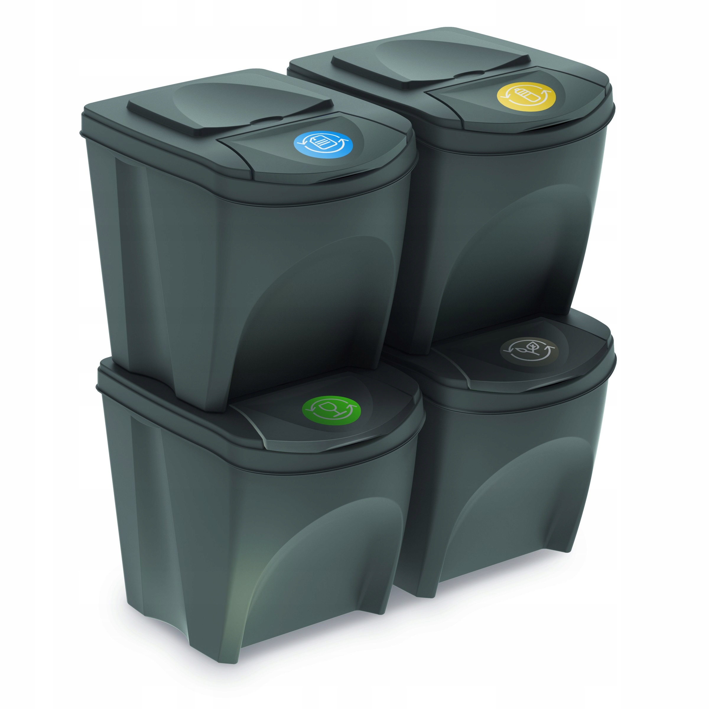 Набір контейнерів для сортування сміття IKWB 4x25 л