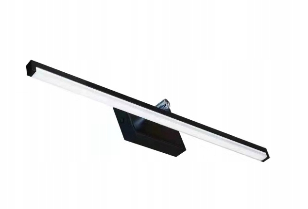 Світлодіодний світильник для ванної, світильник над дзеркалом, 12Вт, 50см, чорний