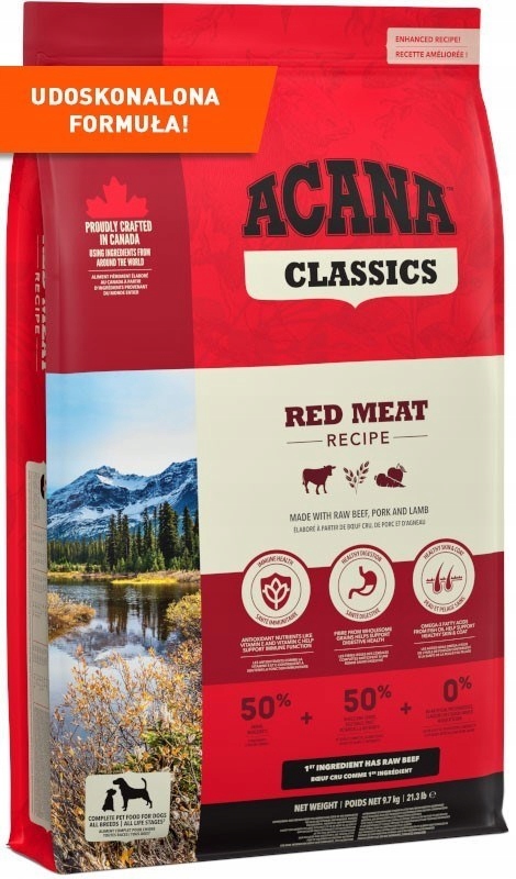 ACANA Red Meat Dog CLASSICS для собак 9,7 кг