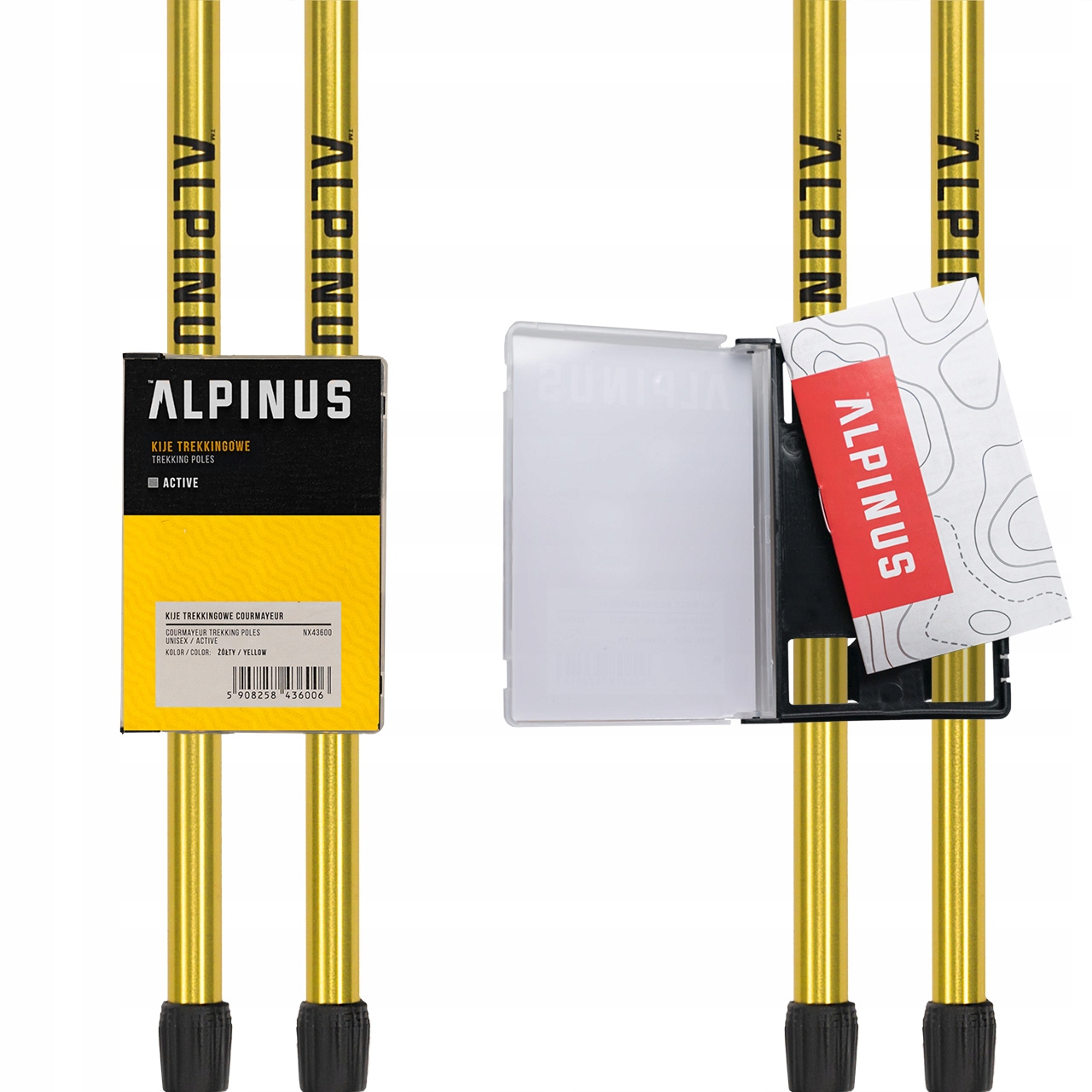Палиці трекінгові ALPINUS 3*ADJUSTMENT Courmayeur Код виробника NX43600