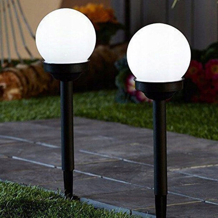 Лампа SOLAR куля сонячні садові світильники LED кулі Домінуючий колір - білий