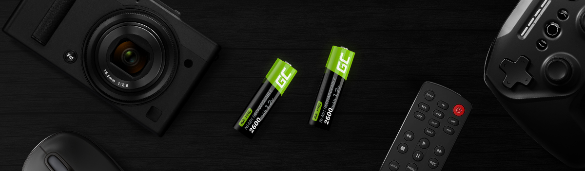 8x перезаряджуваних батарей AA R6 Green Cell 2600mAh Батареї Вага виробу з упаковкою 0,28 кг