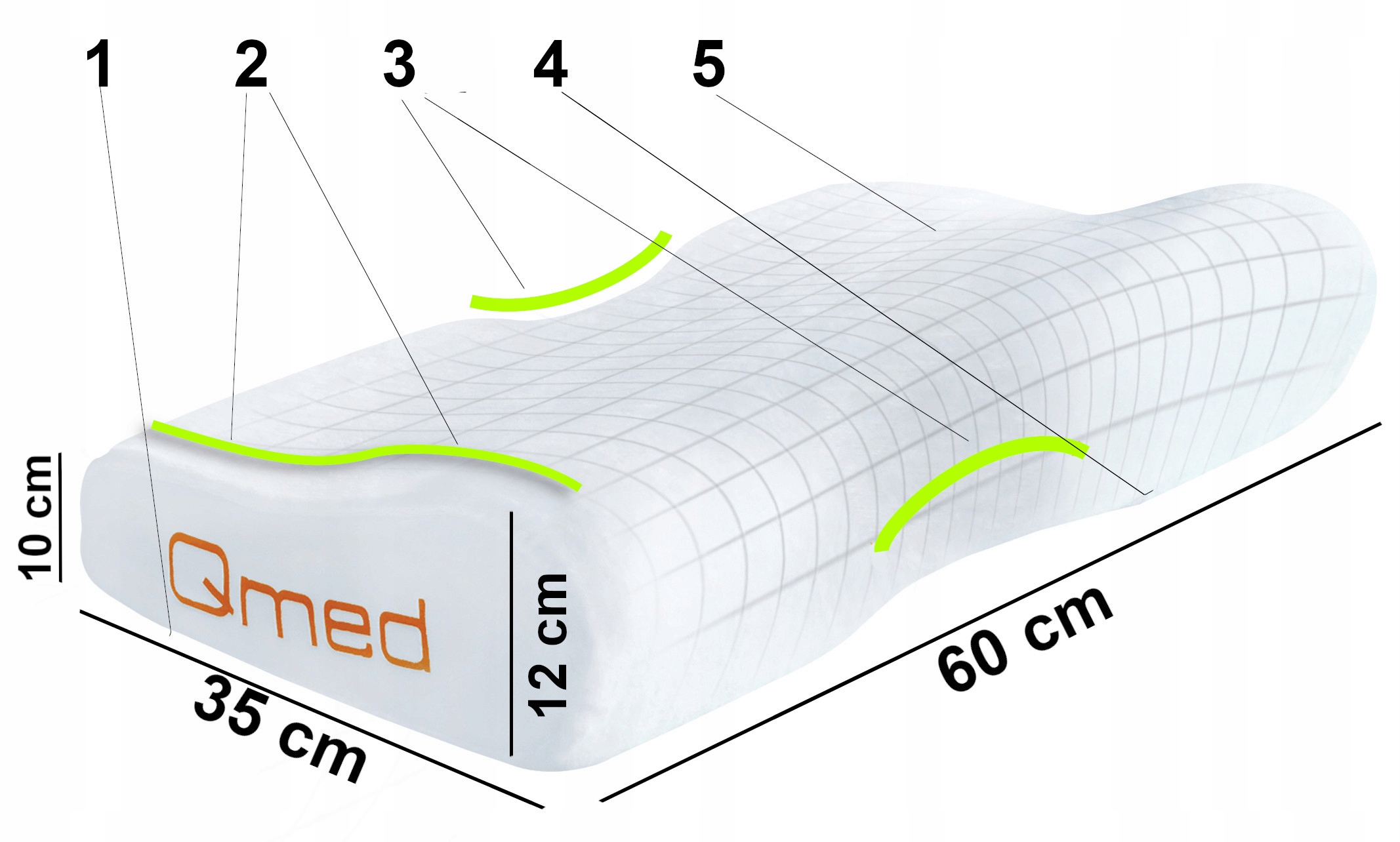 Профільна ортопедична подушка для сну Professional PREMIUM LARGE 35x60 EAN (GTIN) 5901549384987