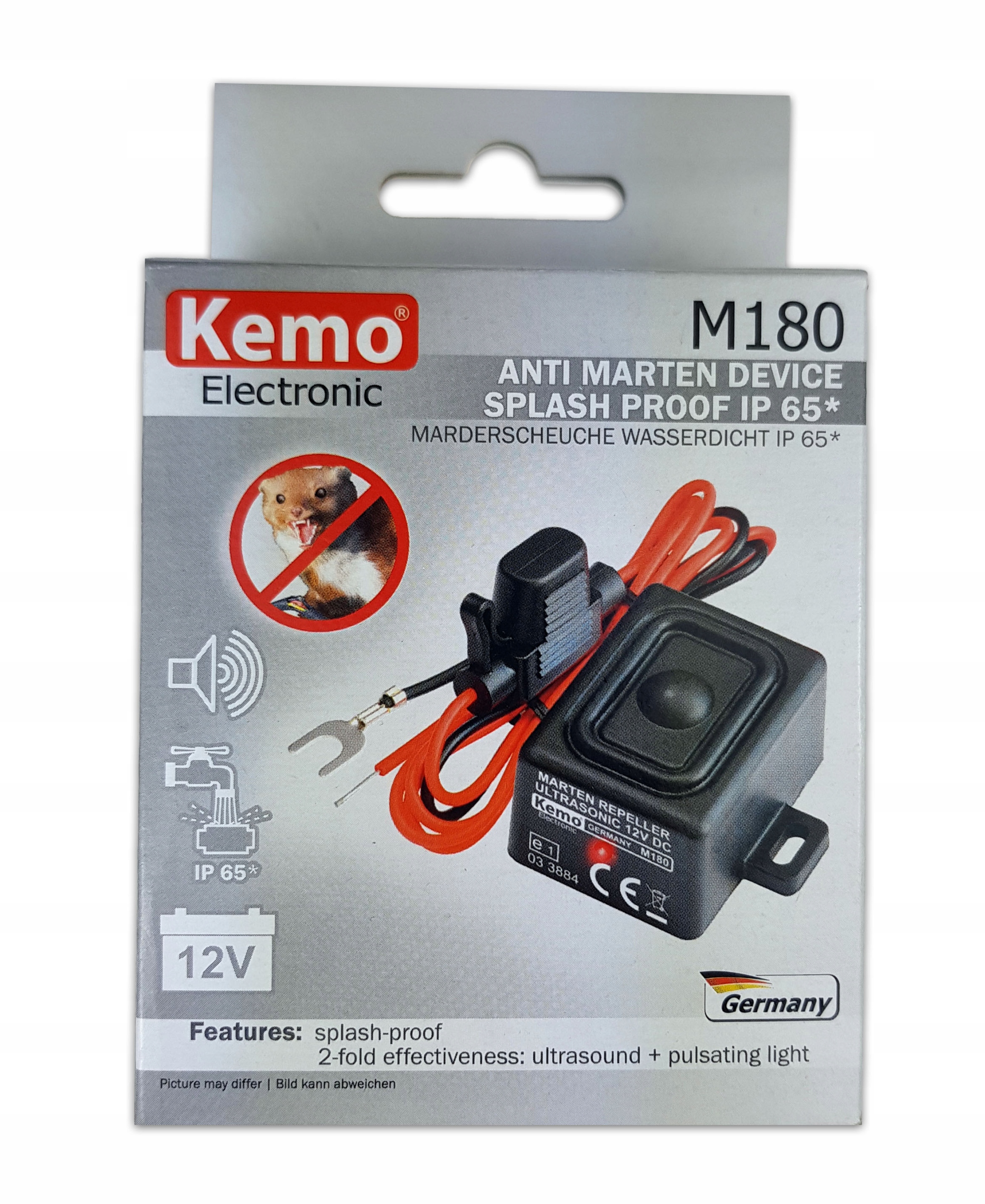 KEMO M180 Відлякувач куниць 12V IP 65 ультразвук Код виробника M180