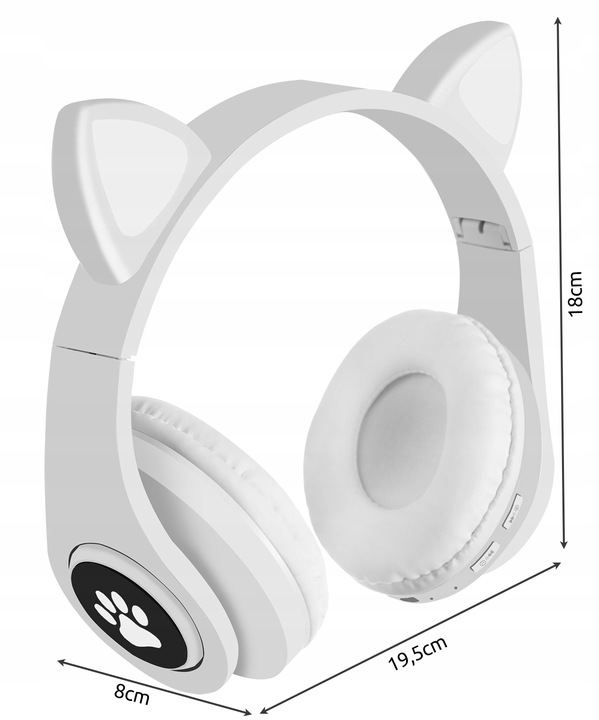 Детские Bluetooth светодиодные RGB наушники с кошачьими ушками Код производителя 16866