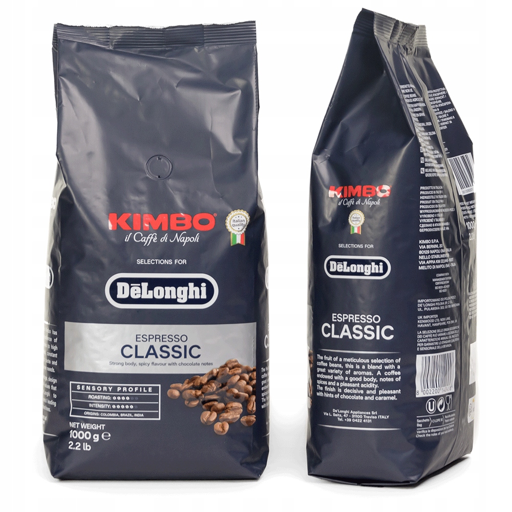 Кава KIMBO DELONGHI Classic Espresso в зернах 1кг 1000г Арабіка Робуста Код виробника KIMBO DELONGHI ESPRESSO CLASSIC